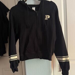 PINK Victoria's Secret Black Zip-Up Jacket